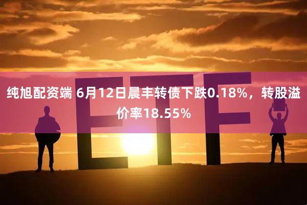 纯旭配资端 6月12日晨丰转债下跌0.18%，转股溢价率18.55%