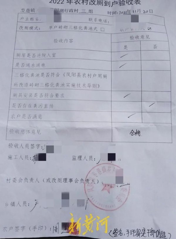 诚利和  厕所改造3000元补贴遭冒领，安徽凤阳通报：主要负责人停职，5人被查