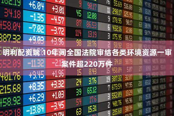 明利配资端 10年间全国法院审结各类环境资源一审案件超220万件