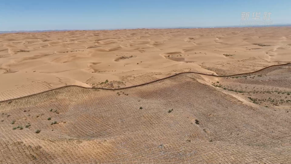 深富策略 绿缨缚黄沙——宁夏境内腾格里沙漠“锁边”记